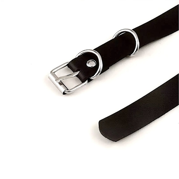 Black faux leather sexy body chain belt - Picture 12 of 16